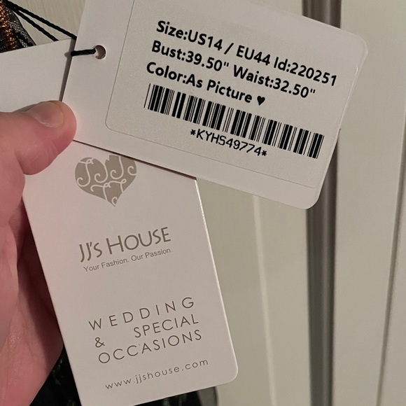 JJs House Black Floral Maxi Dress - NEW with tags! - Picture 3 of 6